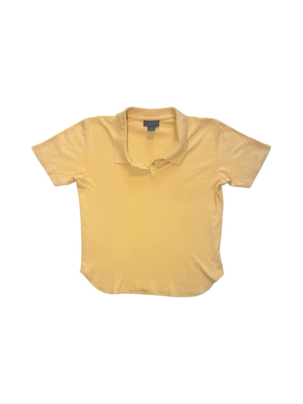Women’s Medium Charter Club Classics Yellow Polo Shirt Short Sleeve Cotton T